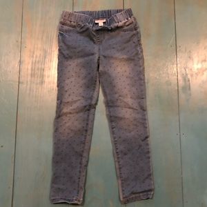 Heart print denim joggers 6x